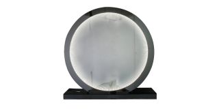 Large Smoked Mirror Radley Round Table Lamp