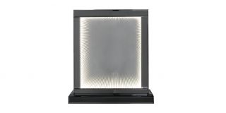 Medium Smoked Mirror Radley Square Table Lamp