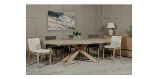 Falun Oval Dining Table Large Smoked Oak
