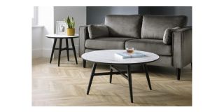 Firenze Marble Effect Coffee Table - White Marble Effect - MDF