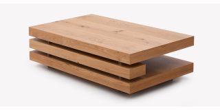 Fraser Rectangular Coffee Table Oak Veneer with Knots