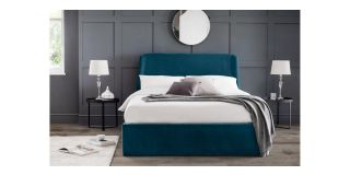 Frida Storage Ottoman Bed - Teal - Teal Velvet - Other Sizes Available - 135cm 150cm