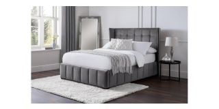 Gatsby Bed - Light Grey - Light Grey Velvet - Other Sizes Available - 135cm 150cm
