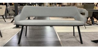 Teddy Light Grey Fabric Bench