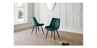 Hadid Dining Chair - Green - Green Velvet