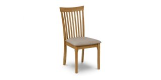 Ibsen Dining Chair - Biscuit Coloured Linen - Low Sheen Lacquer - Solid Malaysian Hardwood and Veneers