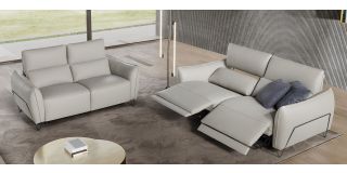 Nashira Cream Leather 3 + 2 Sofa Set Electric Recliners Newtrend Available In A Range Of Leathers And Colours 10 Yr Frame 10 Yr Pocket Sprung 5 Yr Foam Warranty