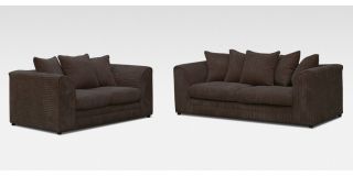 Dylan 3 + 2 Seater Chocolate Jumbo Cord