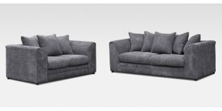 Dylan 3 + 2 Seater Grey Jumbo Cord