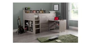 Jupiter Midsleeper - Grey Oak - Grey Oak Finish - Coated Particleboard