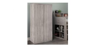 Jupiter 2 Door Wardrobe - Grey Oak - Grey Oak Finish