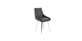Lanna Fabric Dining Chair Grey (Per Pair)