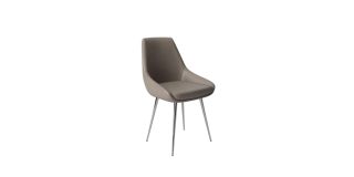 Lanna Leather Dining Chair Taupe (Per Pair)