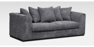 Dylan 3 Seater Grey Jumbo Cord