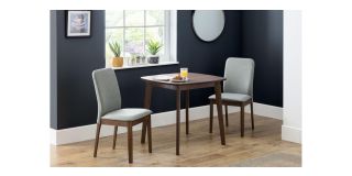 Lennox Square Dining Table - Walnut Finish - Solid Beech