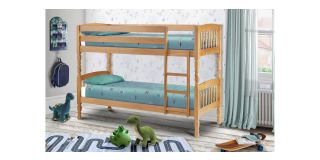 Lincoln Bunk Bed - Low Sheen Lacquer - Solid Pine - Other Sizes Available - 76cm 90cm