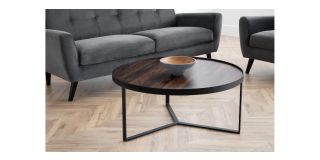 Loft Coffee Table - Walnut - Walnut Finish - Black Metal