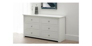 Radley 6 Drawer Chest - White - Surf White Lacquer