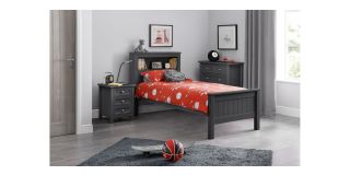 Maine Bookcase Bed - Anthracite - Anthracite Lacquer - Lacquered MDF