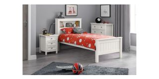 Maine Bookcase Bed - Surf White - Surf White Lacquer - Lacquered MDF
