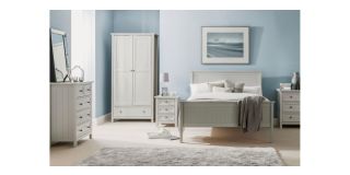 Maine Bed - Dove Grey - Dove Grey Lacquer - Solid Pine with MDF - Other Sizes Available - 90cm 135cm 150cm