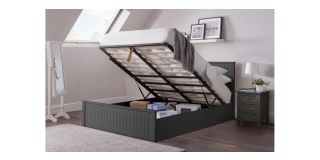 Maine Ottoman Bed - Anthracite - Anthracite Lacquer - Solid Pine with MDF - Other Sizes Available - 135cm 150cm