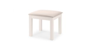 Maine Dressing Stool - Surf White - Pure White Lacquer - Solid Pine with MDF