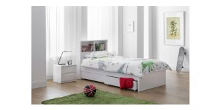 Manhattan Bookcase Bed - White High Gloss