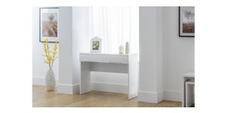 Manhattan Dressing Table with 2 Drawers - White - White High Gloss Lacquer - Lacquered MDF