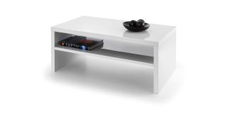 Metro High Gloss Coffee Table - White - High Gloss Lacquer - Lacquered MDF