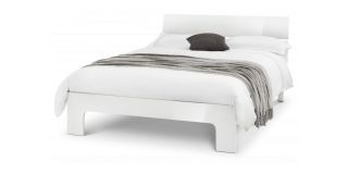 Manhattan High Gloss Bed - White - White High Gloss Lacquer - Lacquered MDF - Other Sizes Available - 135 cm 150 cm