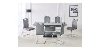 Milan 1.4m – 1.8m Grey Extending Dining Table ONLY