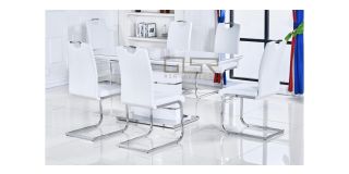 Milan 1.4m – 1.8m White Extending Dining Table ONLY