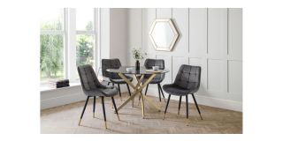 Montero Round Table - Clear Glass