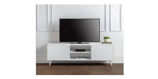 Moritz TV Cabinet - White - White Lacquer - Melamine