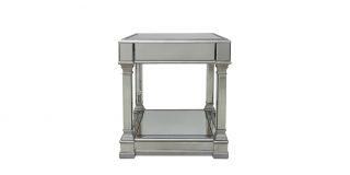 Silver Vesper Mirror End Table