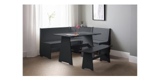 Newport Corner Dining Set - Anthracite - Anthracite Lacquer