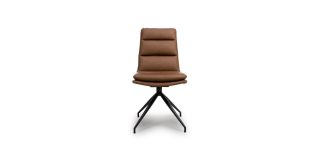 Nobo Swivel Chair – Tan (sold in 2’s)