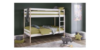 Nova Bunk - White Lacquer - Solid Pine with MDF