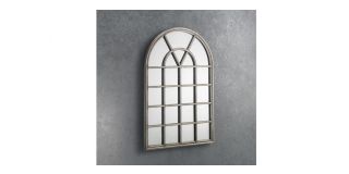 Opus Window Mirror - Pewter Effect Lacquered Finish