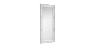 Palais White Lean-to Dress Mirror - Matt White Eggshell Texture - Molded Resin on Wooden Frame