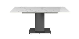 Pavoni White 1.4m – 1.8m Ceramic Auto-Rise Extending Dining Table