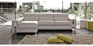 Dubai Semi Aniline Leather Corner Sofa LHF Cream Pedro Ortiz Hand Made Sofa