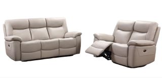 Lucia 3 + 2 Pearl Grey Electric Recliner Set Also Available In Black And Taupe Grey