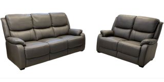 Palermo 3 + 2 Static Brown Corrected Grain Sofa Set