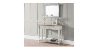 Provence 2 Drawer Console Table - Grey Lacquer