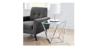 Riviera Lamp Table - Chrome Plating - Plated Steel
