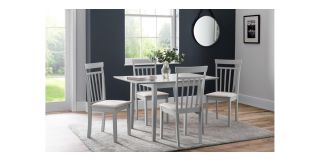 Rufford Extending Dining Table - Grey - Grey Lacquer - Solid Malaysian Hardwood
