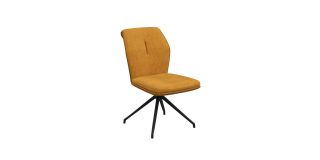 Sicily Fabric Swivel Dining Chair Mustard (Per Pair)