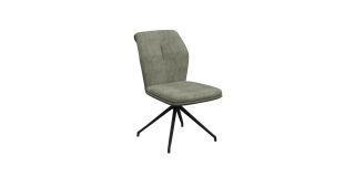 Sicily Fabric Swivel Dining Chair Green (Per Pair)